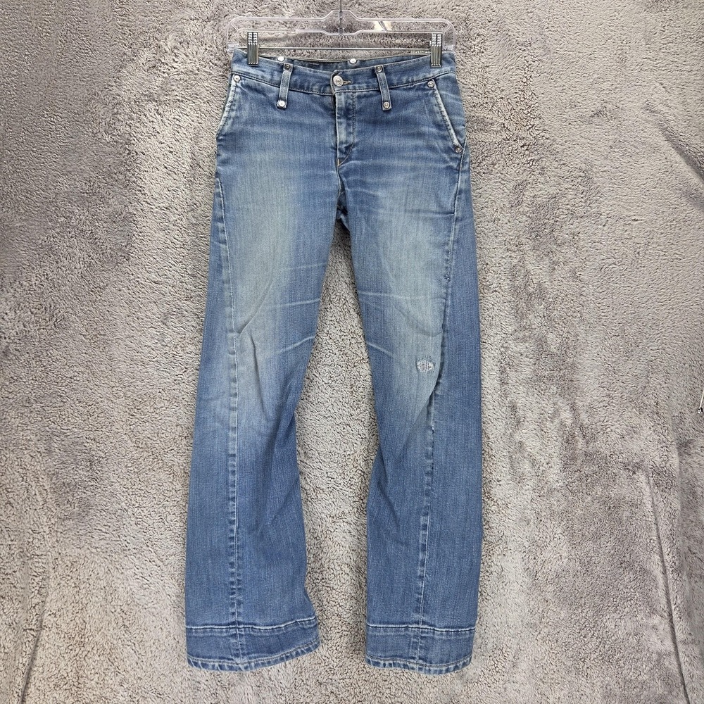 Vintage Levis Engineered Jeans Womens Blue Twisted Zip Fly Med Wash Fits 26x28